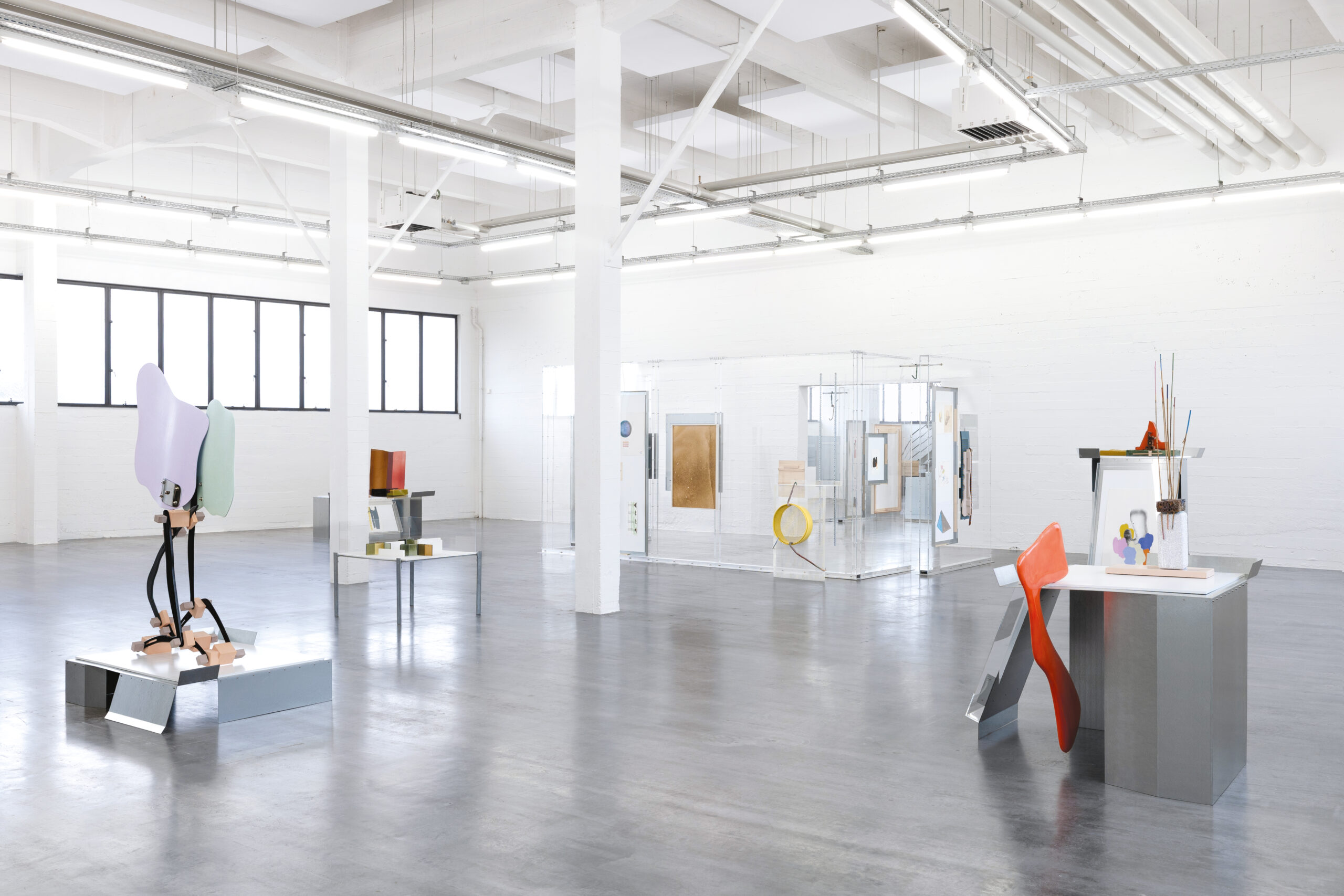 Nairy Baghramian nameless, exhibition views, WIELS, Brussels, 2025. Photo: Eline Willaert, courtesy of the artist, Marian Goodman Gallery; Hauser & Wirth; & Kurimanzutto